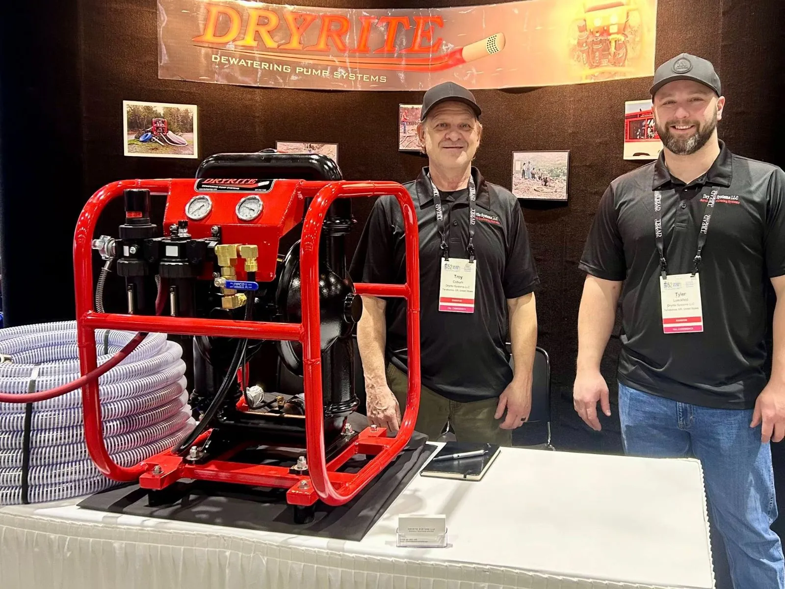 Troy Coburn and Tyler Lueckfeld at the Dryrite booth at the ISEE Annual Conference